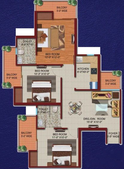 3 BHK Flat in Migsun Kiaan Walk in Vasundhara, Ghaziabad - Image 313294