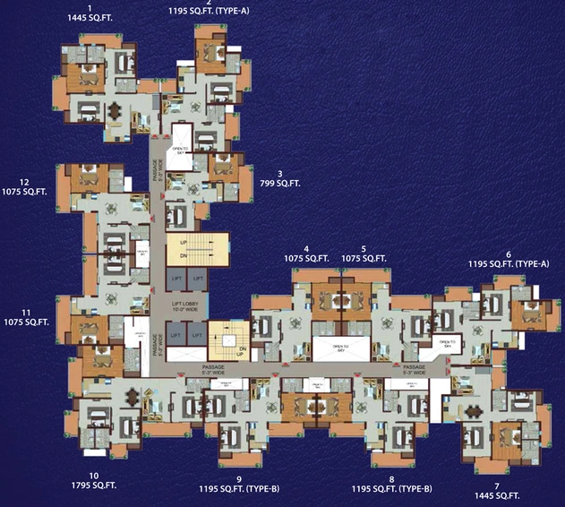 Floor Plan of Migsun Kiaan Walk in Vasundhara, Ghaziabad - Image 2447