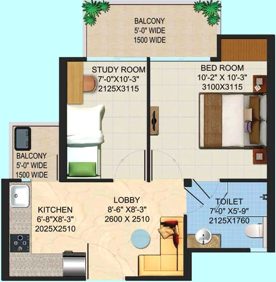 1 BHK Flat in Migsun Roof in Raj Nagar Extension, Ghaziabad - Image 313317