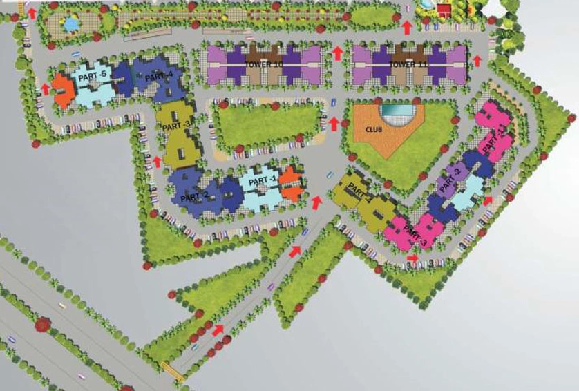 Master Plan of Panchsheel Primrose in Govindpuram, Ghaziabad - Image 2464