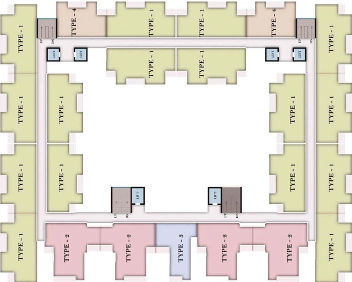 Floor Plan of Landcraft River Heights in Raj Nagar Extension, Ghaziabad - Image 7683