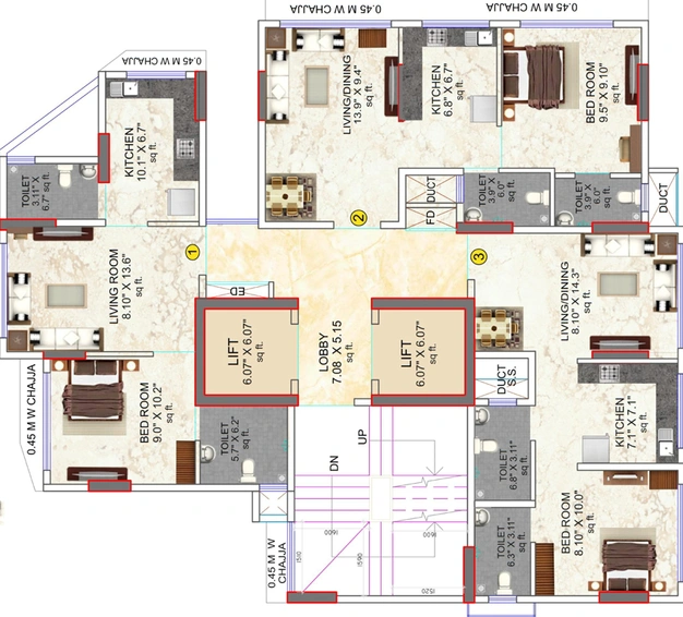 Floor Plan of Safal Sainath in Chembur East, Mumbai - Image 45624