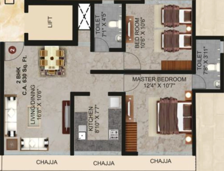 2 BHK Flat in Safal Sai in Chembur East, Mumbai - Image 489595