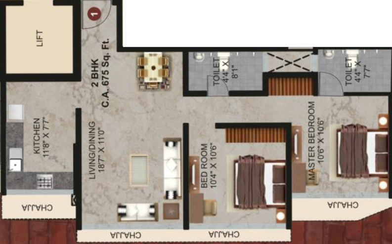 2 BHK Flat in Safal Sai in Chembur East, Mumbai - Image 489596