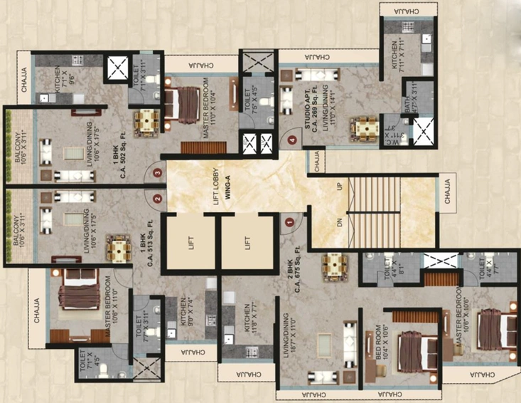 Floor Plan of Safal Sai in Chembur East, Mumbai - Image 45658