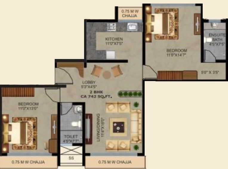 2 BHK Flat in Safal Sky in Chembur East, Mumbai - Image 489679