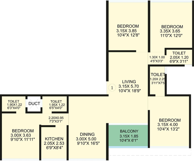 4 BHK Flat in Safal Golf Residences in Chembur East, Mumbai - Image 489724