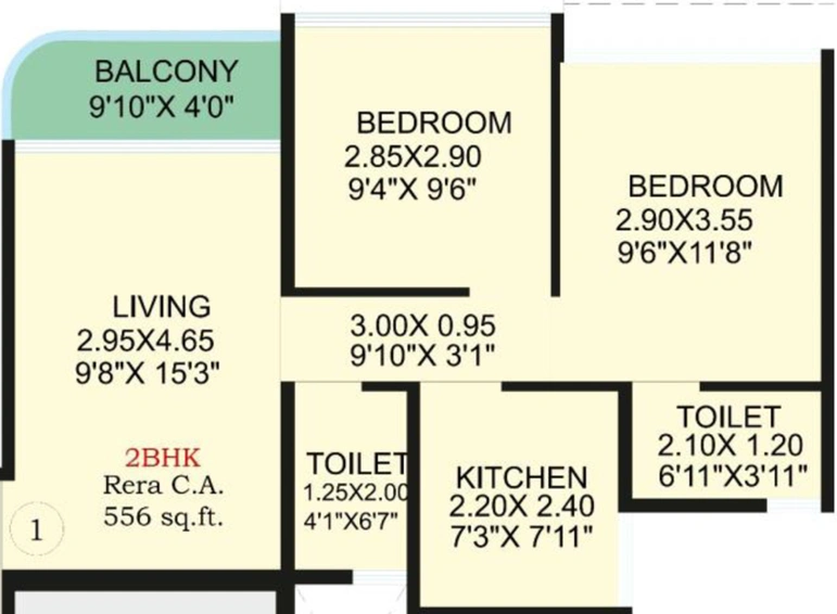 2 BHK Flat in Safal Golf Residences in Chembur East, Mumbai - Image 489720