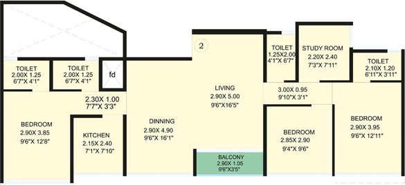 3 BHK Flat in Safal Golf Residences in Chembur East, Mumbai - Image 489723