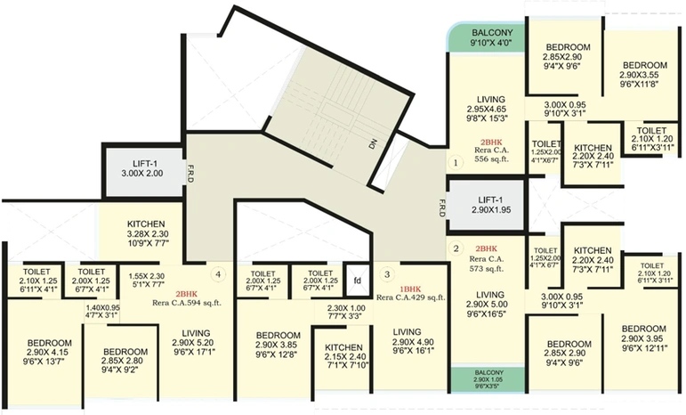 Floor Plan of Safal Golf Residences in Chembur East, Mumbai - Image 45704