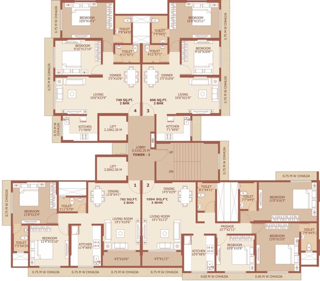 Floor Plan of Safal Trademark in Chembur East, Mumbai - Image 45734