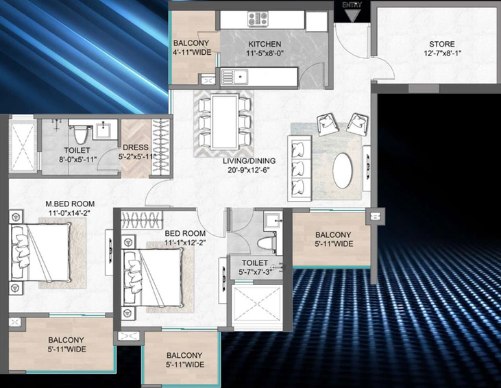 2 BHK Flat in M3M Skywalk in Sector 74, Gurgaon - Image 496550
