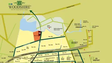Location of M3M Woodshire - Image 100324