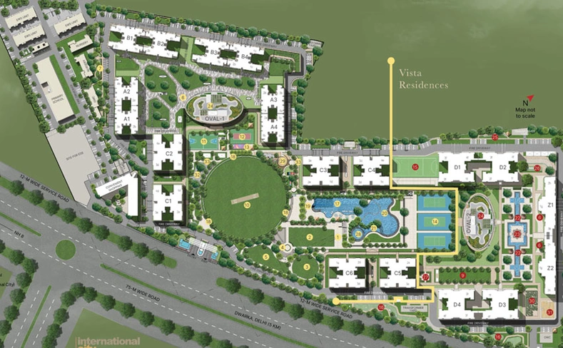 Master Plan of Vista Residences - Sobha City in Sector 108, Gurgaon - Image 49167