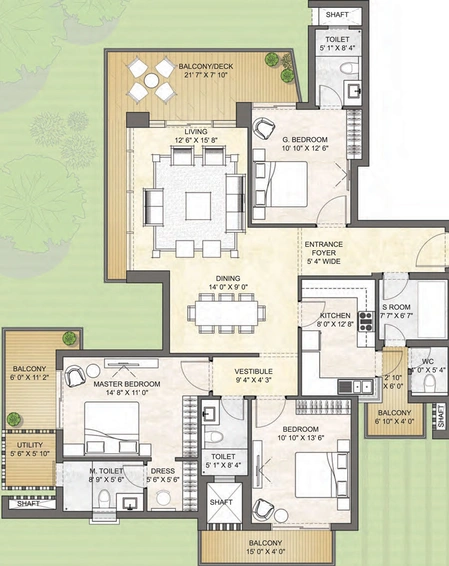 3 BHK Flat in Puri Emerald Bay in Sector 104, Gurgaon - Image 602202