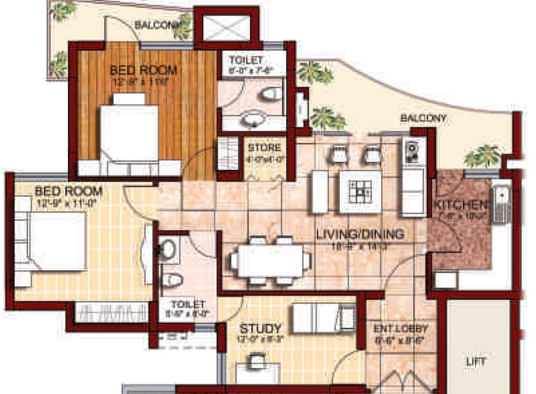 2 BHK Flat in SVP Gulmohur Greens in Mohan Nagar, Ghaziabad - Image 499143