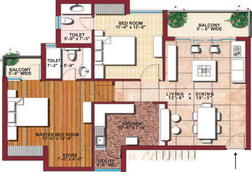 2 BHK Flat in SVP Gulmohur Greens in Mohan Nagar, Ghaziabad - Image 499142