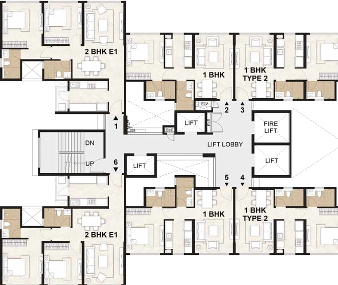 Floor Plan of Mahindra Alcove in Andheri East, Mumbai - Image 12368