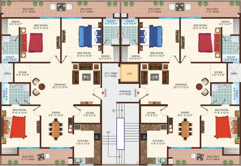 Floor Plan of Uninav Eden in Raj Nagar Extension, Ghaziabad - Image 50349