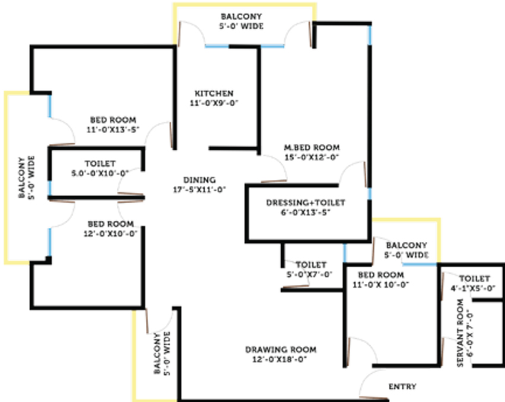 4 BHK Flat in Revanta Suryaa Homes in Dwarka, New Delhi - Image 450263