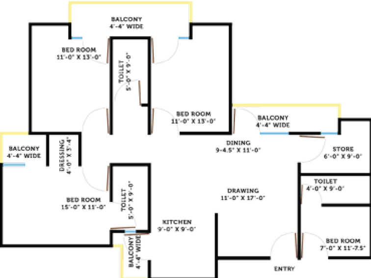 3 BHK Flat in Revanta Suryaa Homes in Dwarka, New Delhi - Image 450262