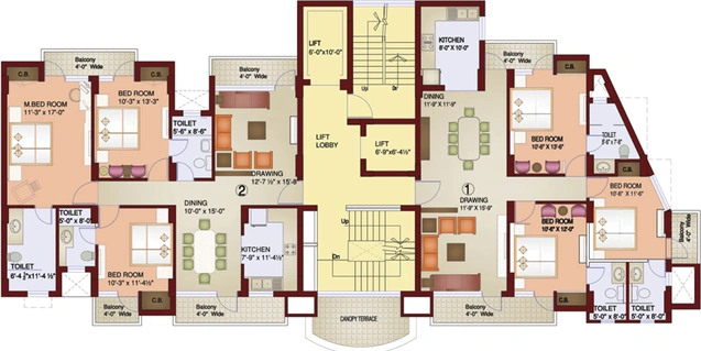 Floor Plan of Parsvnath Paramount in Rajouri Garden, New Delhi - Image 2387