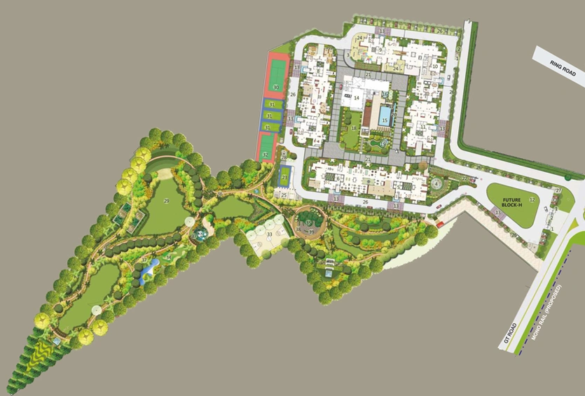 Master Plan of M2K Victoria Gardens in Model Town, New Delhi - Image 2379