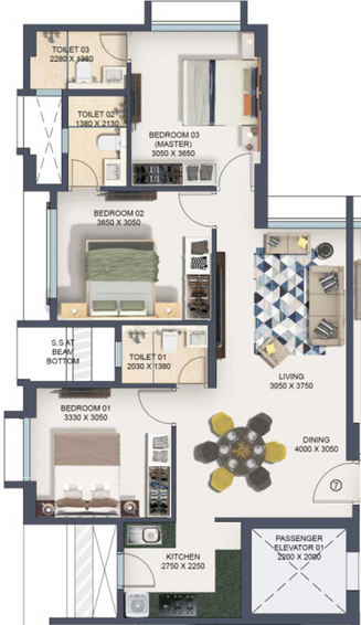 3 BHK Flat in Nahar Amaryllis in Chandivali, Mumbai - Image 424095