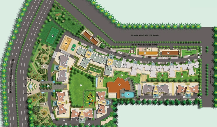 Master Plan of Omaxe The Forest Spa in Sector 43, Faridabad - Image 49334