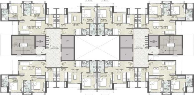 Floor Plan of Kalpataru Vivant in Jogeshwari East, Mumbai - Image 12577