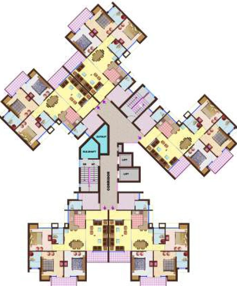 Floor Plan of SRS Royal Hills in Sector 87, Faridabad - Image 49499