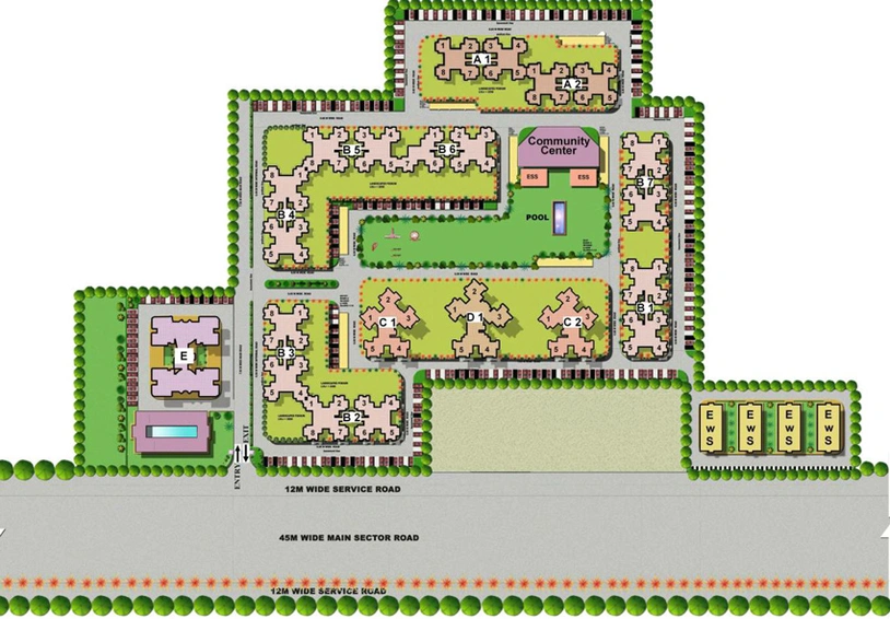 Master Plan of SRS Royal Hills in Sector 87, Faridabad - Image 49500