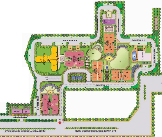 Master Plan of Omaxe Spa Village in Sector 78, Faridabad - Image 2920