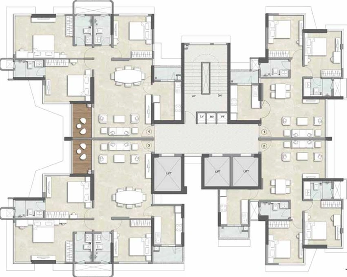 Floor Plan of Kalpataru Woodsville in Andheri East, Mumbai - Image 12643