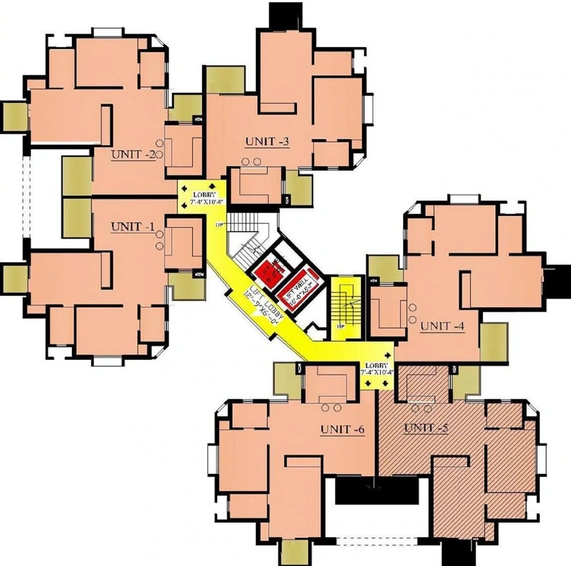 Floor Plan of Piyush Heights in Sector 89, Faridabad - Image 61182