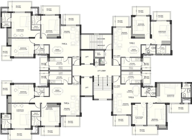 Floor Plan of Ashiana Mulberry in Sohna Road, Gurgaon - Image 81816