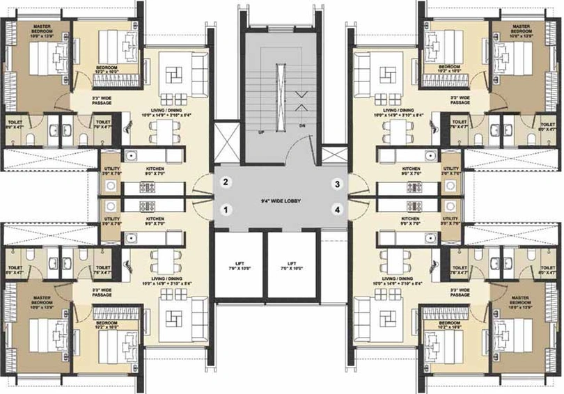 Floor Plan of Shapoorji Vicinia in Andheri East, Mumbai - Image 12683