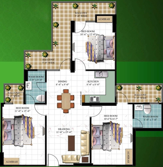 3 BHK Flat in Arocon Golf Ville in Crossings Republik, Ghaziabad - Image 318675