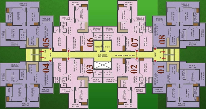 Floor Plan of Arocon Golf Ville in Crossings Republik, Ghaziabad - Image 2824