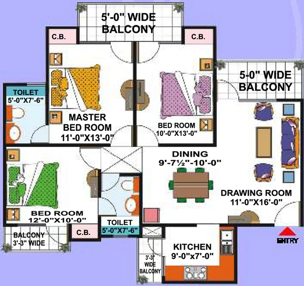 3 BHK Flat in Nipun Saffron Valley in GT Road, Ghaziabad - Image 318775