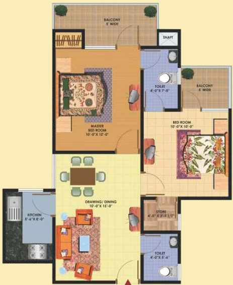 2 BHK Flat in SCC Sapphire in Raj Nagar Extension, Ghaziabad - Image 318898