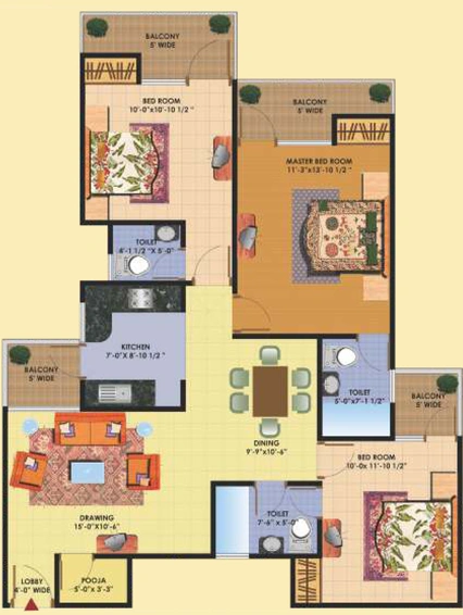 3 BHK Flat in SCC Sapphire in Raj Nagar Extension, Ghaziabad - Image 318902