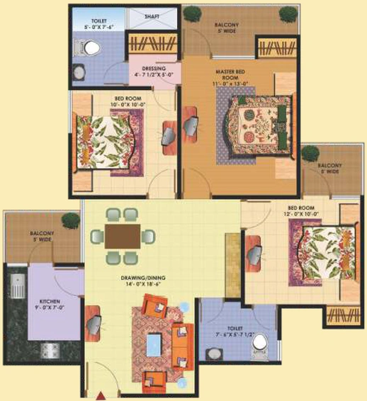 3 BHK Flat in SCC Sapphire in Raj Nagar Extension, Ghaziabad - Image 318901