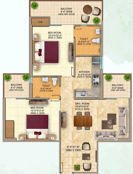 2 BHK Flat in Skardi Greens in NH 24, Ghaziabad - Image 659554