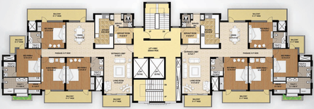 Floor Plan of Shalimar Ibiza Town in Surajkund, Faridabad - Image 2965