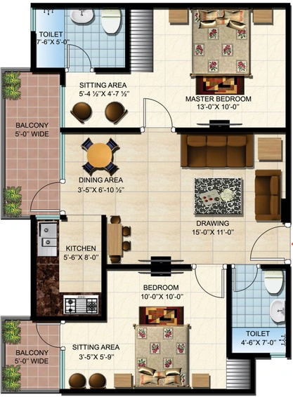 2 BHK Flat in Milan Earth in Raj Nagar Extension, Ghaziabad - Image 499547