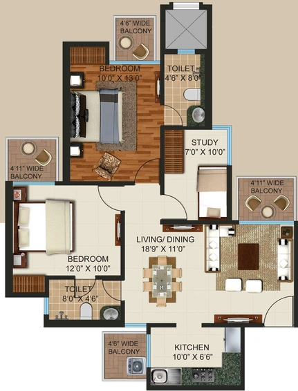 2 BHK Flat in Prateek Grand City in Siddhartha Vihar, Ghaziabad - Image 579212