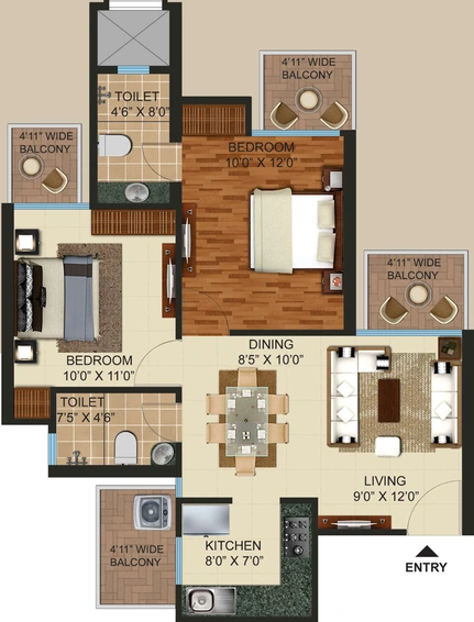 2 BHK Flat in Prateek Grand City in Siddhartha Vihar, Ghaziabad - Image 579211