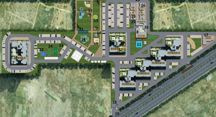 Master Plan of Pareena Coban Residences in Sector 99A, Gurgaon - Image 8348