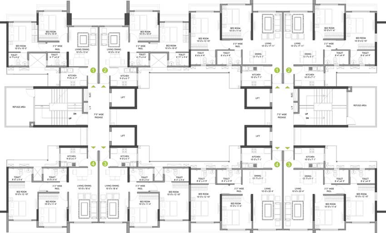 Floor Plan of Shapoorji Pallonji BKC 28 in Bandra East, Mumbai - Image 12841